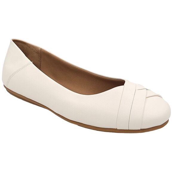 Style & Co Women Slip On Ballet Flats Sennette Size US 9.5M Ivory White Smooth - Picture 1 of 6